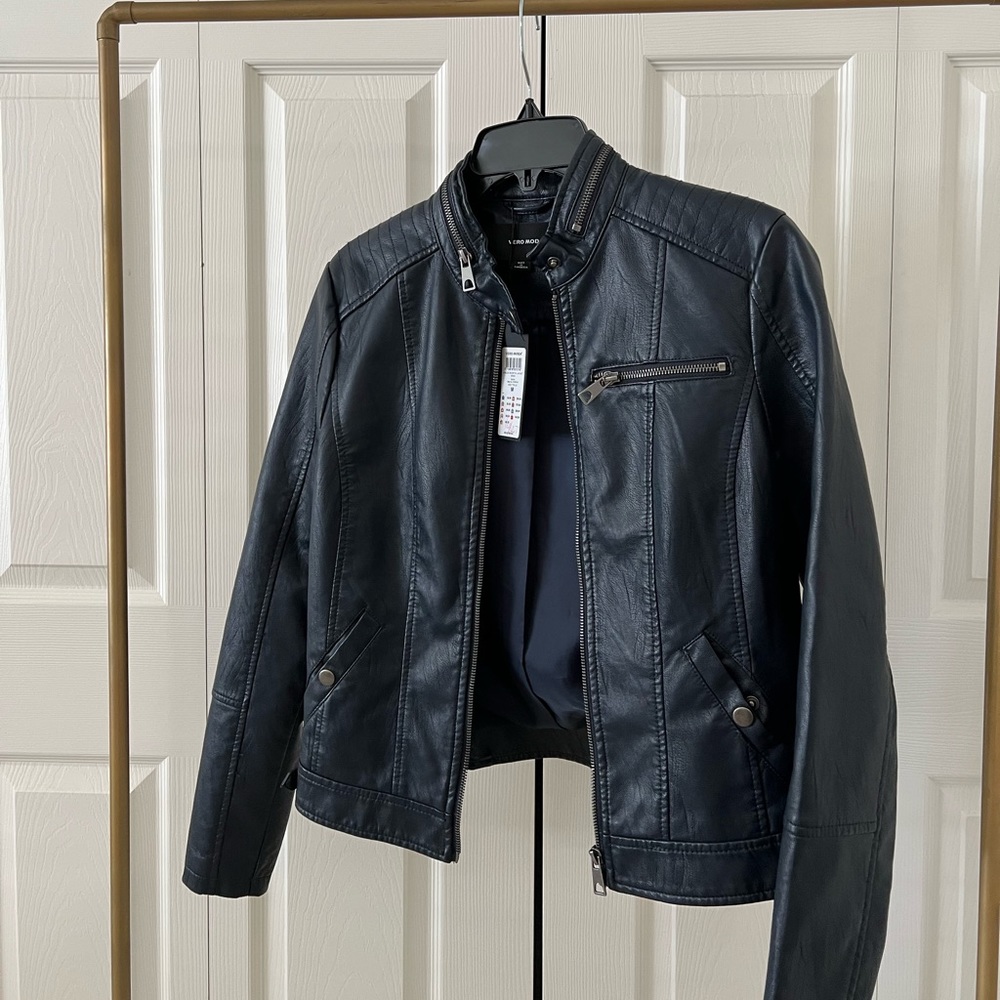 Women’s Vero Moda leather jacket size medium